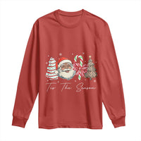 Funny Black Christmas Long Sleeve Shirt Tis The Season African American Santa - Wonder Print Shop