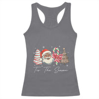 Funny Black Christmas Racerback Tank Top Tis The Season African American Santa - Wonder Print Shop