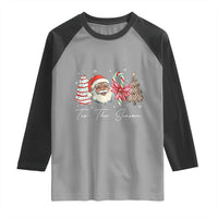 Funny Black Christmas Raglan Shirt Tis The Season African American Santa - Wonder Print Shop