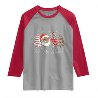 Funny Black Christmas Raglan Shirt Tis The Season African American Santa - Wonder Print Shop