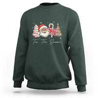 Funny Black Christmas Sweatshirt Tis The Season African American Santa - Wonder Print Shop