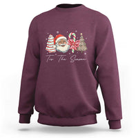 Funny Black Christmas Sweatshirt Tis The Season African American Santa - Wonder Print Shop
