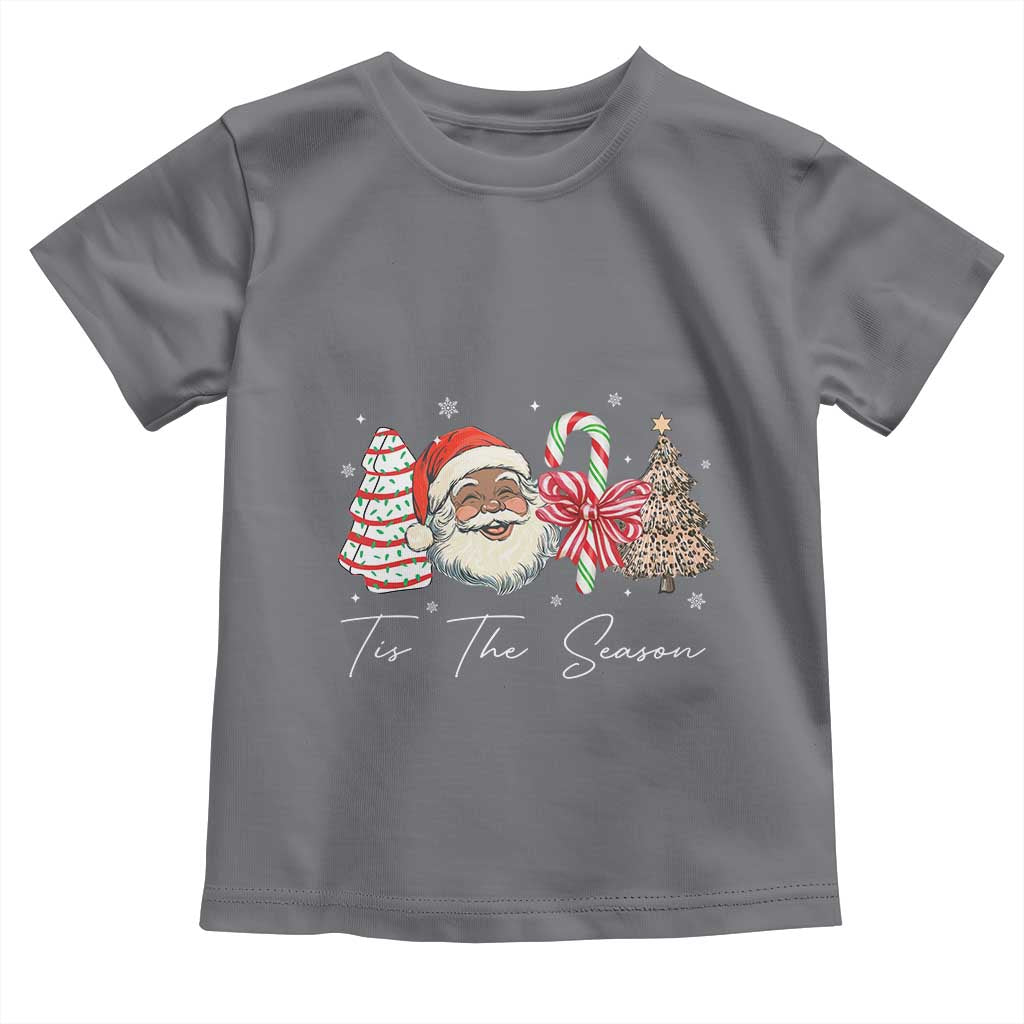 Funny Black Christmas Toddler T Shirt Tis The Season African American Santa - Wonder Print Shop