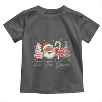 Funny Black Christmas Toddler T Shirt Tis The Season African American Santa - Wonder Print Shop