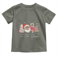 Funny Black Christmas Toddler T Shirt Tis The Season African American Santa - Wonder Print Shop