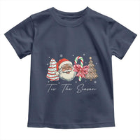 Funny Black Christmas Toddler T Shirt Tis The Season African American Santa - Wonder Print Shop