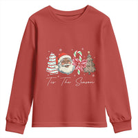 Funny Black Christmas Youth Sweatshirt Tis The Season African American Santa - Wonder Print Shop