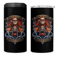 Funny Christmas Motorcycle Santa 4 in 1 Can Cooler Tumbler Sons Of Santa North Pole Xmas Biker - Wonder Print Shop