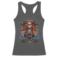 Funny Christmas Motorcycle Santa Racerback Tank Top Sons Of Santa North Pole Xmas Biker - Wonder Print Shop