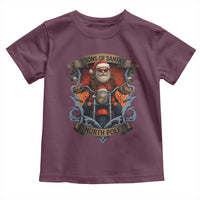 Funny Christmas Motorcycle Santa Toddler T Shirt Sons Of Santa North Pole Xmas Biker - Wonder Print Shop