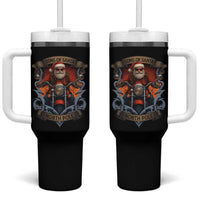 Funny Christmas Motorcycle Santa Tumbler With Handle Sons Of Santa North Pole Xmas Biker - Wonder Print Shop