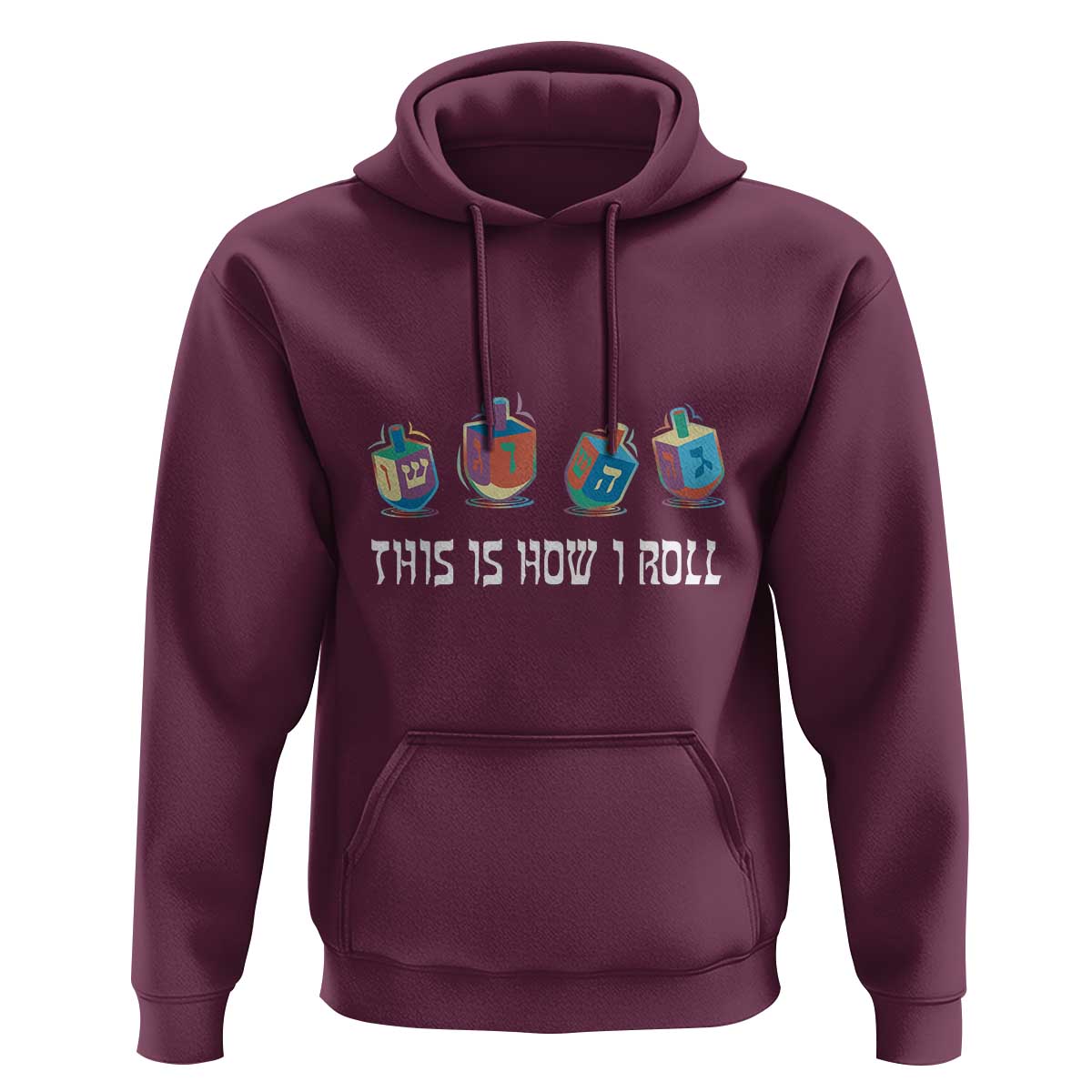 Funny Hanukkah Hoodie This Is How I Roll Dreidel Chanukah Jew