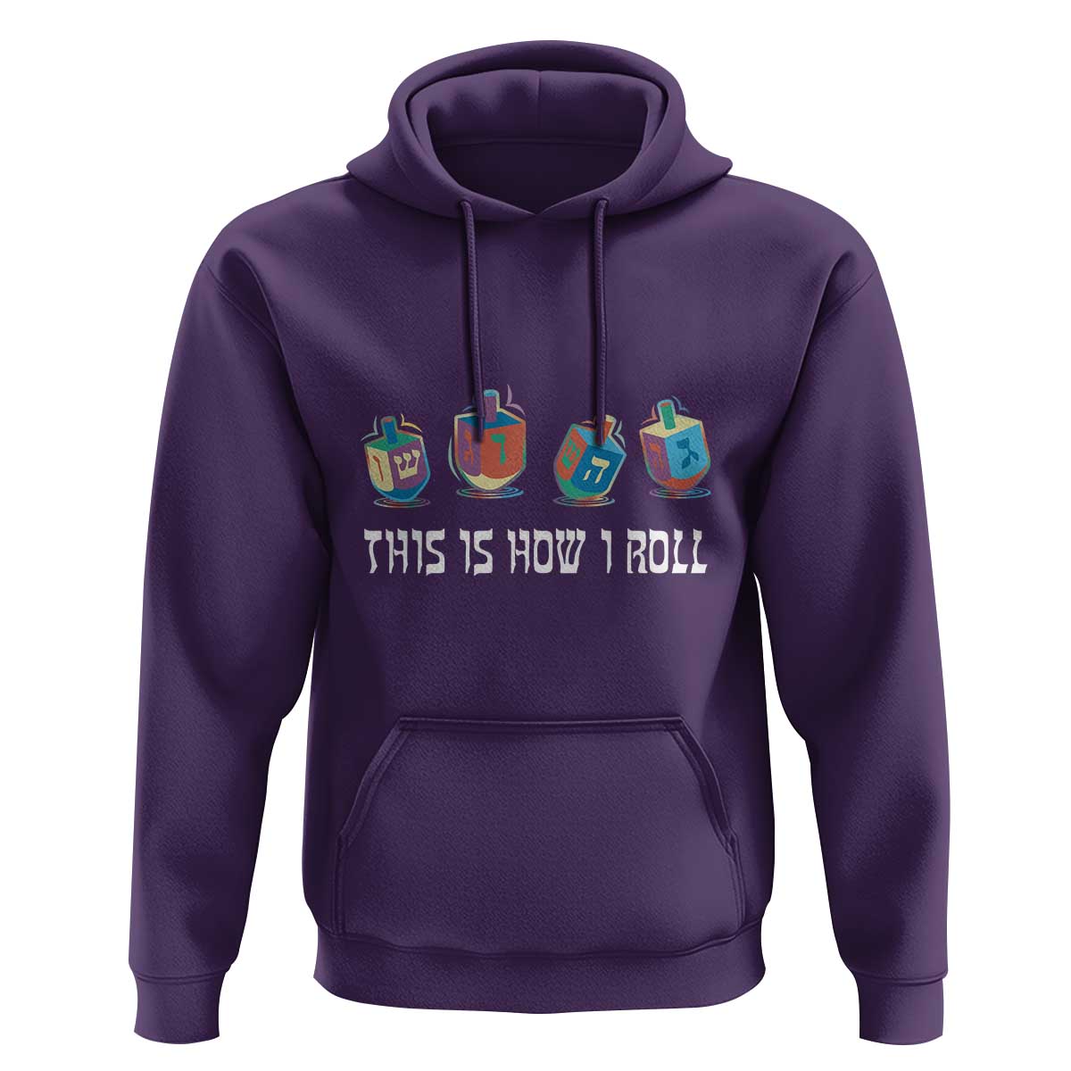 Funny Hanukkah Hoodie This Is How I Roll Dreidel Chanukah Jew