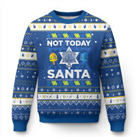 Funny Jewish Hanukkah Ugly Sweater Not Today Santa Hebrew David Star - Wonder Print Shop