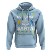 Funny Jewish Hanukkah Hoodie Not Today Santa Hebrew David Star