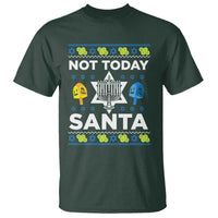 Funny Jewish Hanukkah T Shirt Not Today Santa Hebrew David Star - Wonder Print Shop
