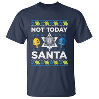 Funny Jewish Hanukkah T Shirt Not Today Santa Hebrew David Star - Wonder Print Shop