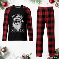 Funny Xmas Santa Plaid Pajama Set Merry Rizzmas Sigmas Charisma Rizz Santa Claus - Wonder Print Shop