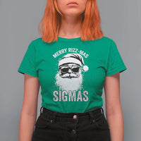 Funny Christmas Santa T Shirt For Women Merry Rizzmas Sigmas Charisma Rizz Santa Claus - Wonder Print Shop