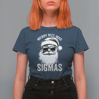 Funny Christmas Santa T Shirt For Women Merry Rizzmas Sigmas Charisma Rizz Santa Claus - Wonder Print Shop