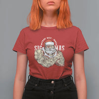 Funny Christmas Santa T Shirt For Women Merry Rizzmas Sigmas Charisma Rizz Santa - Wonder Print Shop