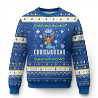 Funny Chanukah Christmas Hanukkah Ugly Sweater Merry Chrismukkah Reindeer David Stars Menorah - Wonder Print Shop