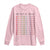 Funny 100 Days Of School Cute Pastel Heart Sketch Long Sleeve Shirt