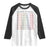 Funny 100 Days Of School Cute Pastel Heart Sketch Raglan Shirt