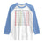 Funny 100 Days Of School Cute Pastel Heart Sketch Raglan Shirt