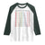 Funny 100 Days Of School Cute Pastel Heart Sketch Raglan Shirt