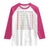 Funny 100 Days Of School Cute Pastel Heart Sketch Raglan Shirt