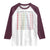 Funny 100 Days Of School Cute Pastel Heart Sketch Raglan Shirt