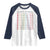 Funny 100 Days Of School Cute Pastel Heart Sketch Raglan Shirt
