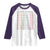 Funny 100 Days Of School Cute Pastel Heart Sketch Raglan Shirt