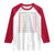 Funny 100 Days Of School Cute Pastel Heart Sketch Raglan Shirt