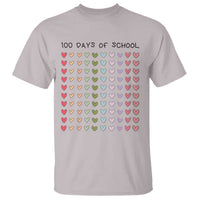 Funny 100 Days Of School Cute Pastel Heart Sketch T Shirt