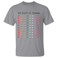 Funny 100 Days Of School Cute Pastel Heart Sketch T Shirt