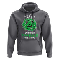 Funny Monster Virus Eye Survived 100 Days Of School Hoodie