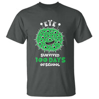 Funny Monster Virus Eye Survived 100 Days Of School T Shirt