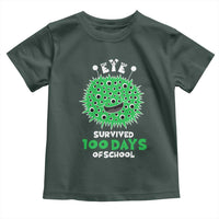 Funny Monster Virus Eye Survived 100 Days Of School Toddler T Shirt