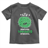 Funny Monster Virus Eye Survived 100 Days Of School Toddler T Shirt