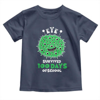 Funny Monster Virus Eye Survived 100 Days Of School Toddler T Shirt