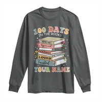 Personalized 100 Days In The Books Long Sleeve Shirt Custom Name Mr Mrs Teachers 100th Days Of School