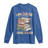 Personalized 100 Days In The Books Long Sleeve Shirt Custom Name Mr Mrs Teachers 100th Days Of School