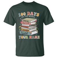 Personalized 100 Days In The Books T Shirt Custom Name Mr Mrs Teachers 100th Days Of School