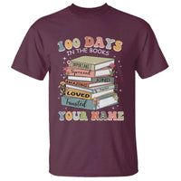 Personalized 100 Days In The Books T Shirt Custom Name Mr Mrs Teachers 100th Days Of School