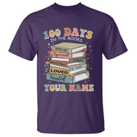 Personalized 100 Days In The Books T Shirt Custom Name Mr Mrs Teachers 100th Days Of School