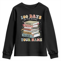 Personalized 100 Days In The Books Youth Sweatshirt Custom Name Mr Mrs Teachers 100th Days Of School