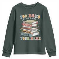 Personalized 100 Days In The Books Youth Sweatshirt Custom Name Mr Mrs Teachers 100th Days Of School