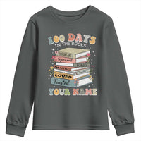 Personalized 100 Days In The Books Youth Sweatshirt Custom Name Mr Mrs Teachers 100th Days Of School